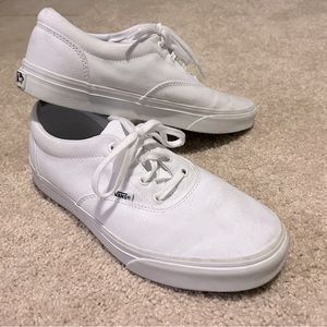Woman’s White Vans Size 10- WORN ONCE